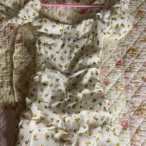 Floral puff sleeve mini dress